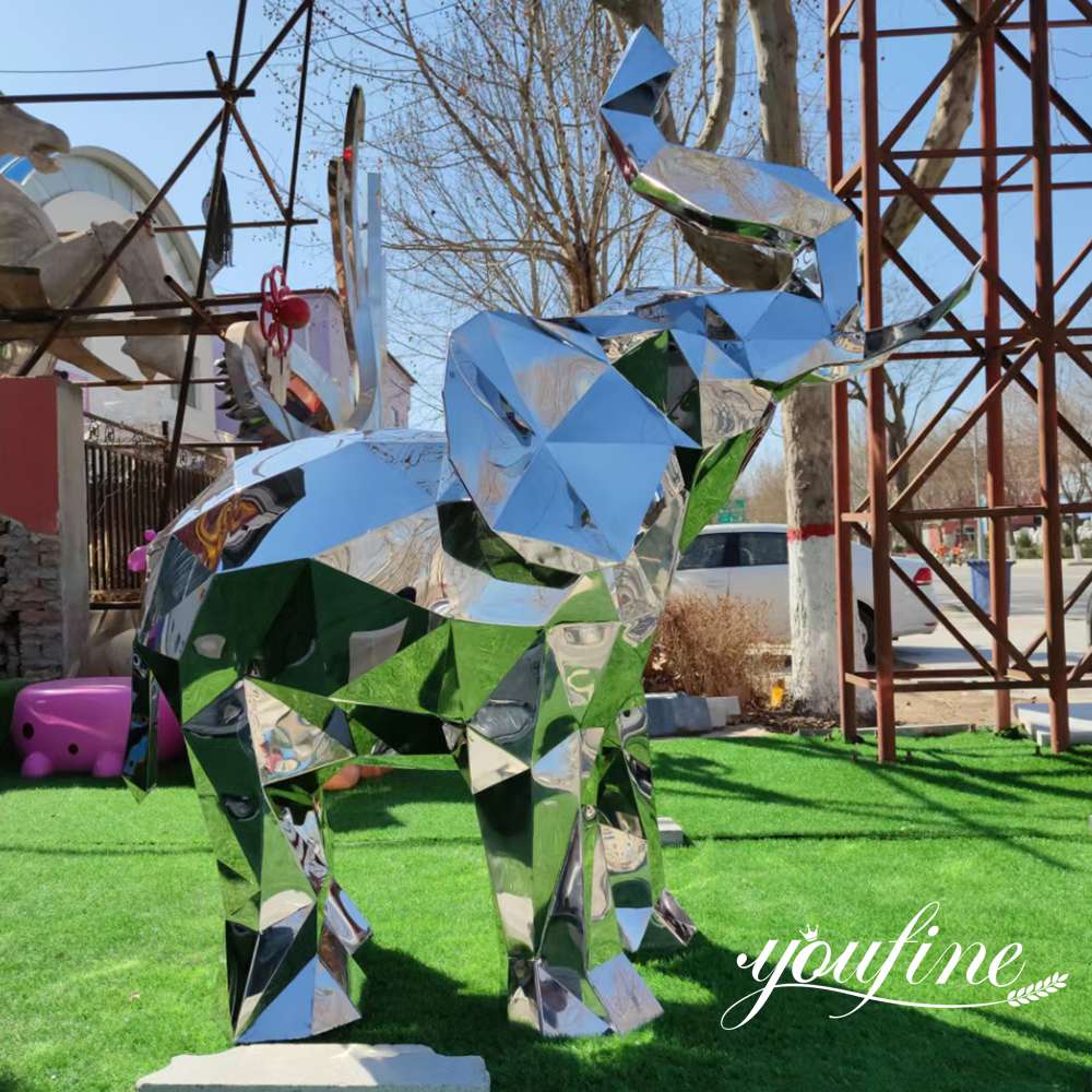 geometric-stainless-steel-elephant-statue