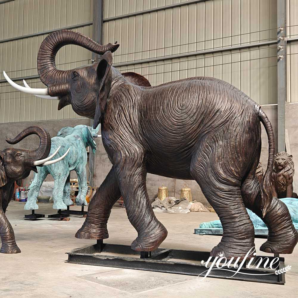 realistic-bronze-elephant-sculpture