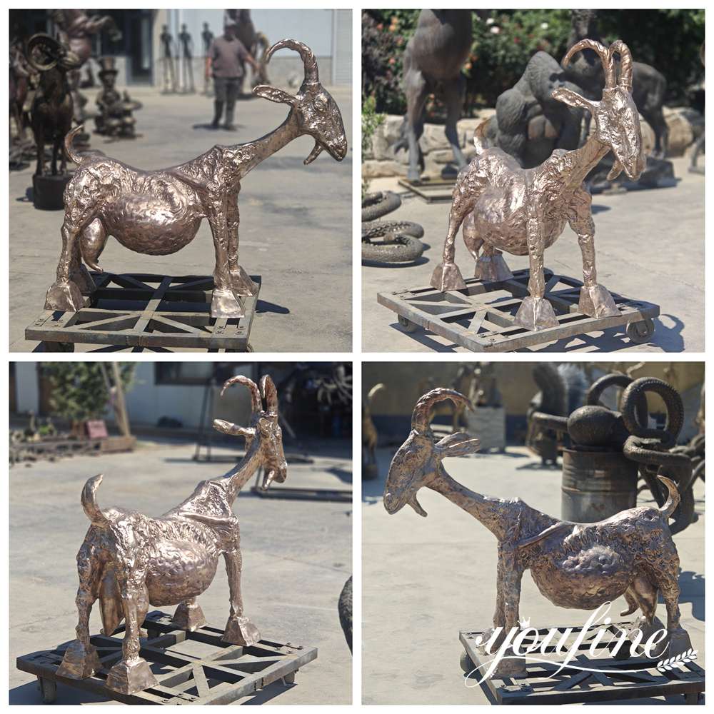 raw bronze casting picasso goat sculpture