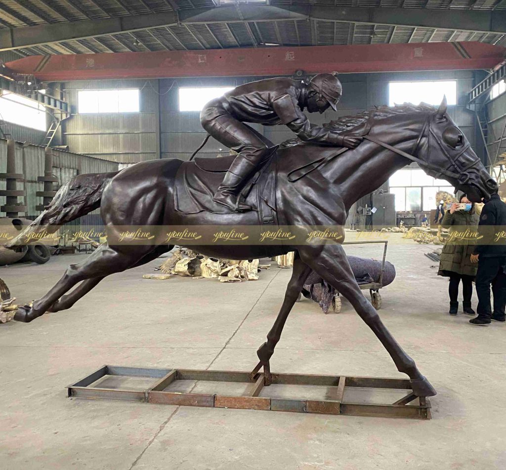 racing horse statue