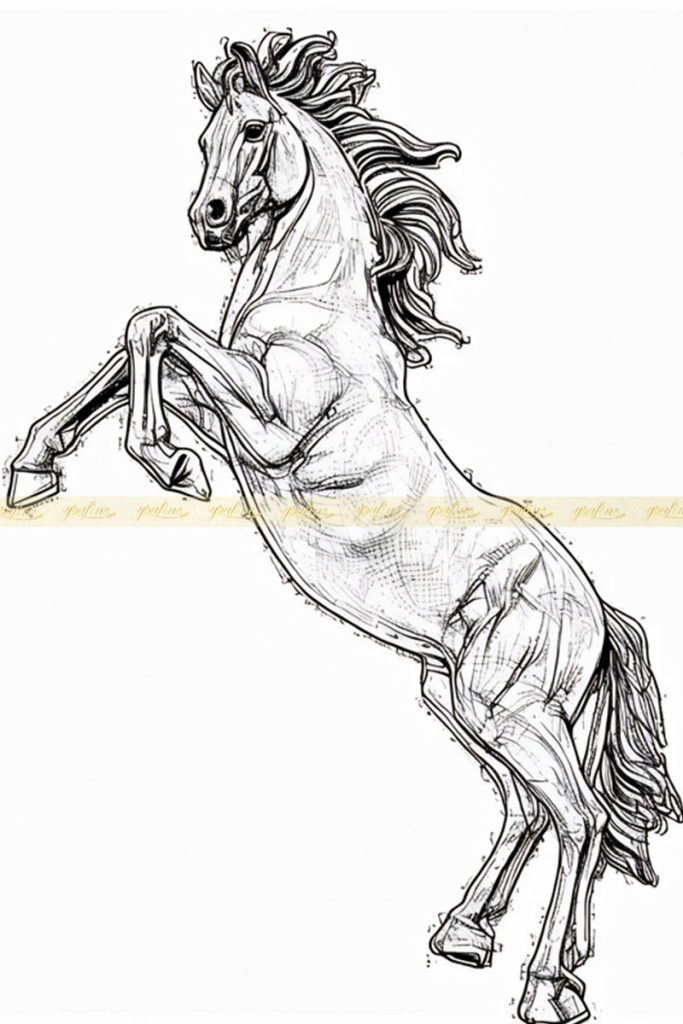 rearing horse statue design
