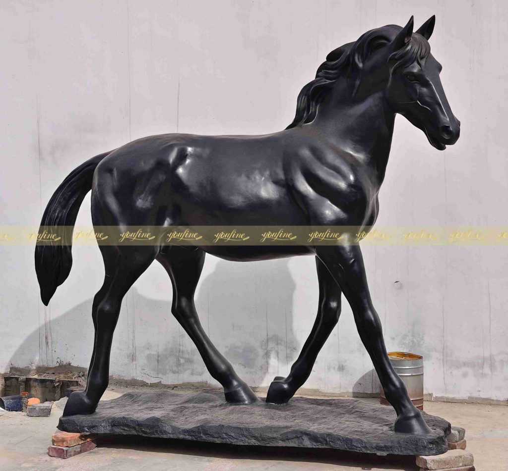 walking horse statue