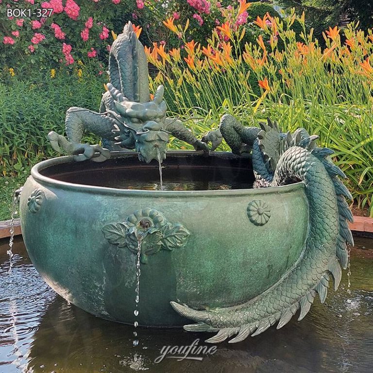 bronze dragon water fountain