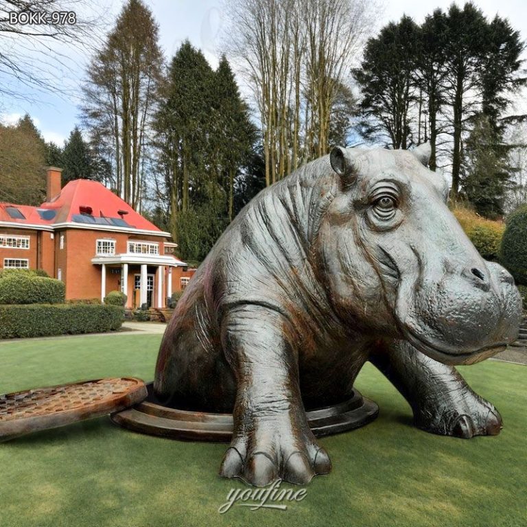 hippopotamus garden statue
