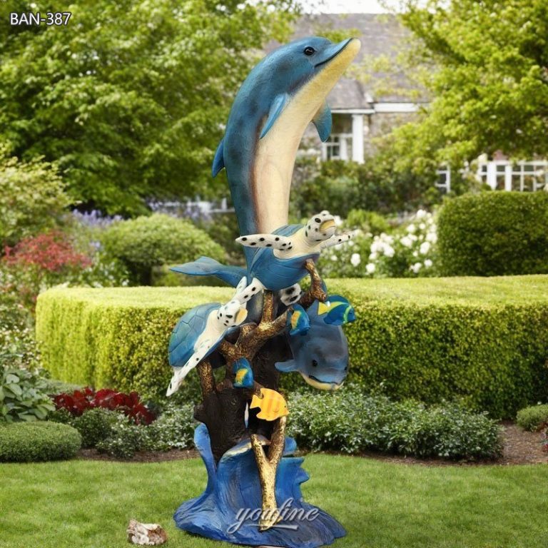dolphin lawn ornament statue
