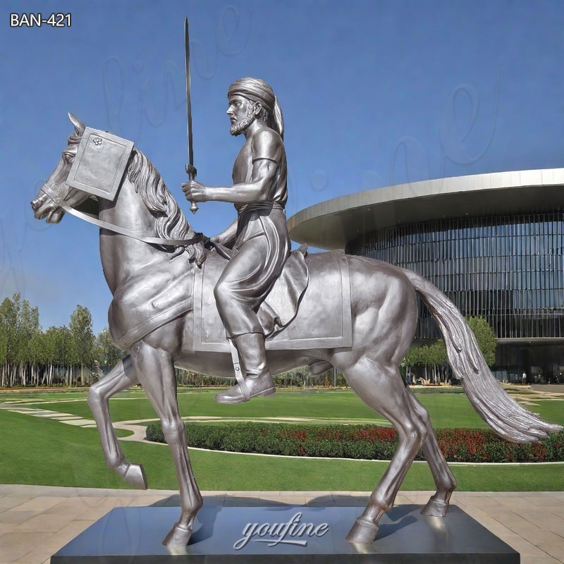 warrior on a horse statue
