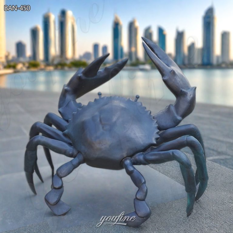 bronze crab statue