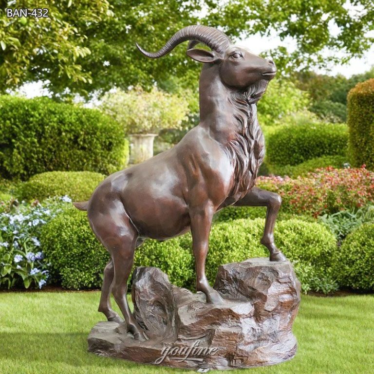 bronze life size goat statue