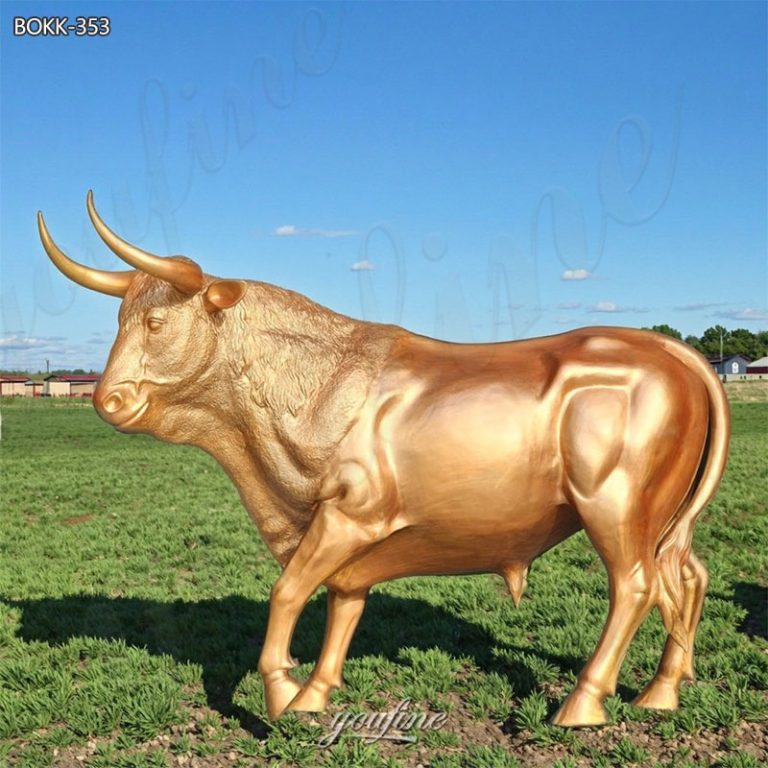 outdoor bull statue