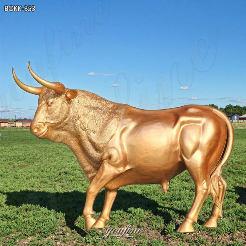 outdoor bull statue