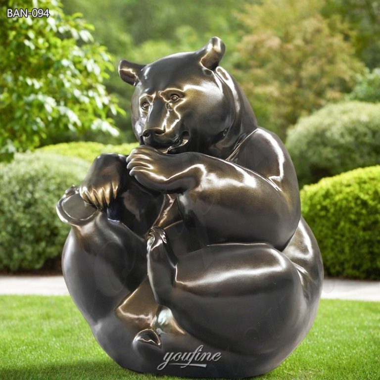 outdoor welcome bear statue