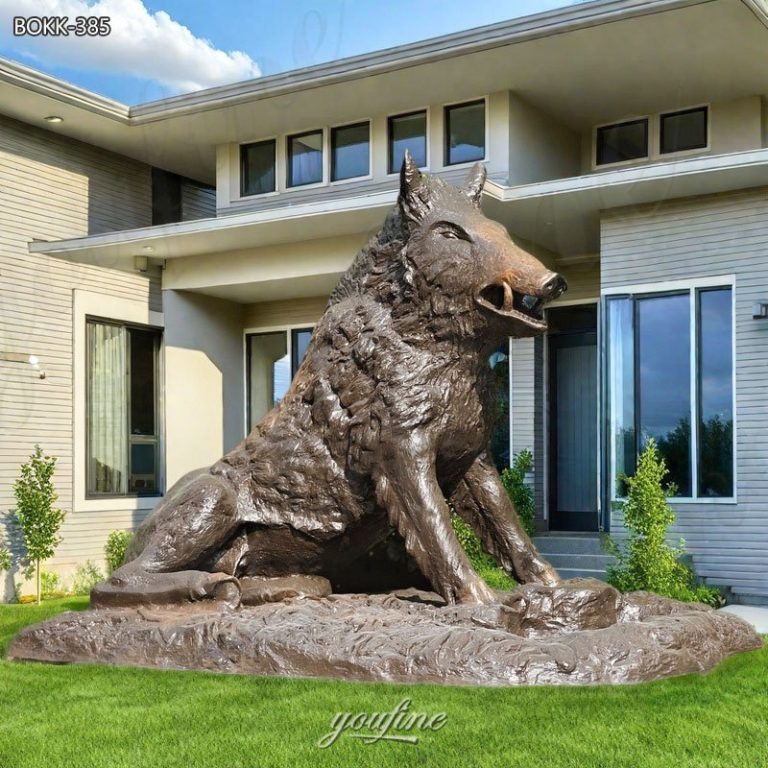 bronze wild boar sculpture
