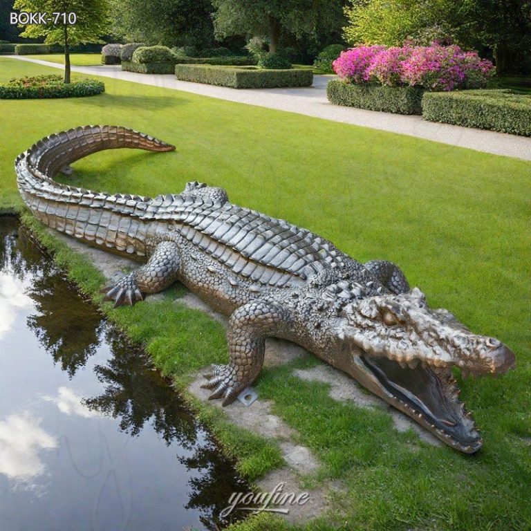 life size crocodile statue