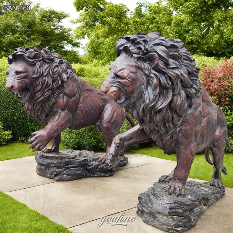 lion entry sculptures