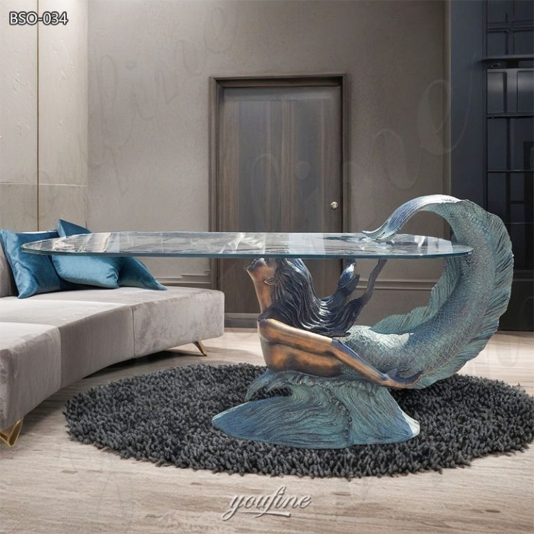 mermaid statue table