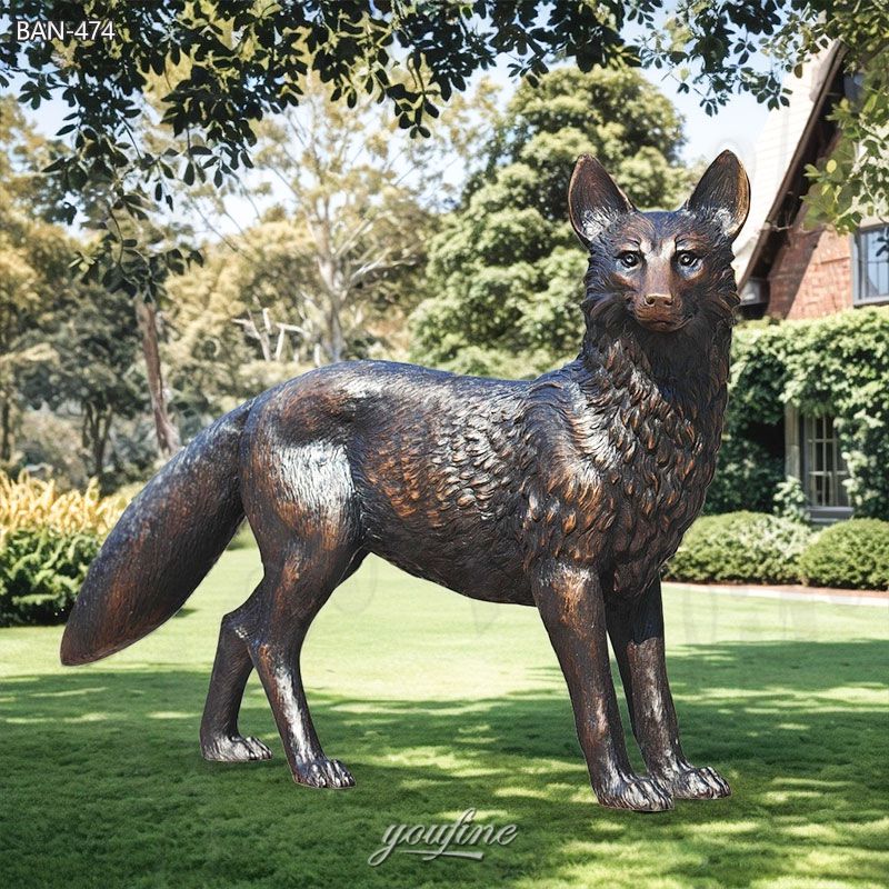 outdoor fox statue