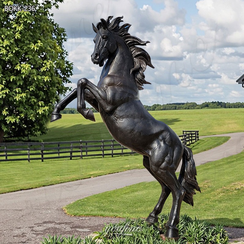 rearing horse sculpture