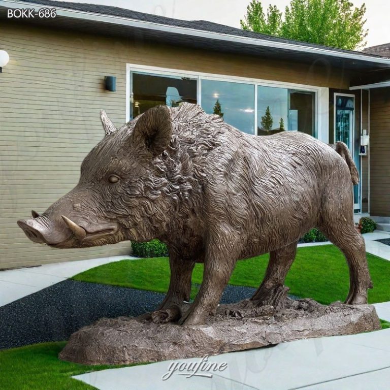 wild boar garden statue