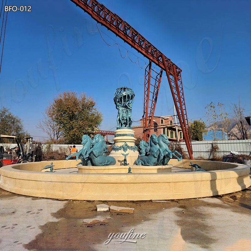 Large France Observatory Bronze Horse Fountain