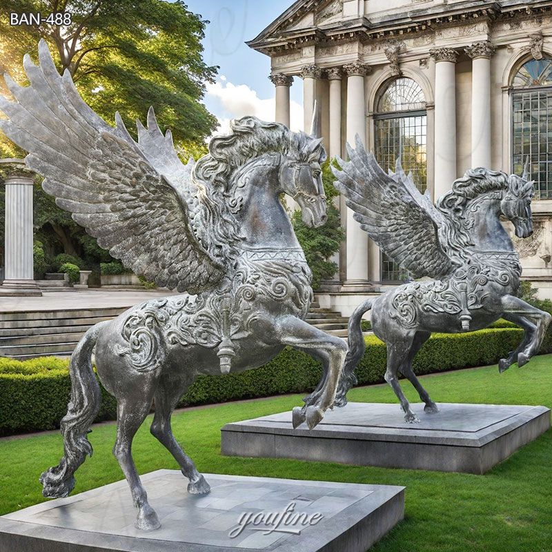 bronze unicorn statue