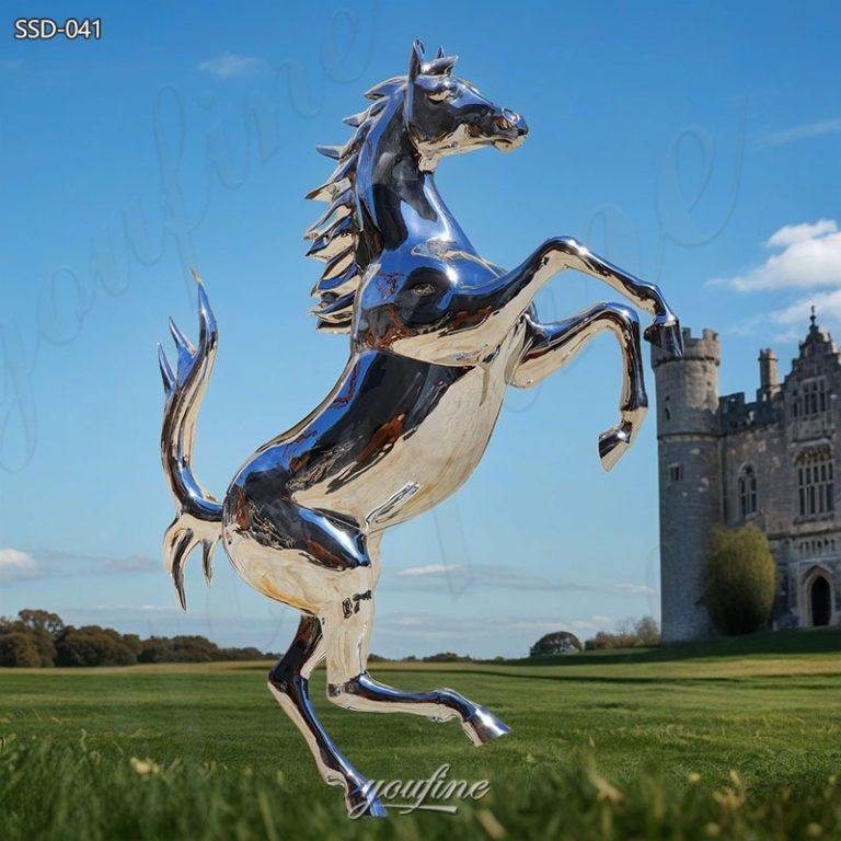 large metal horse sculpture