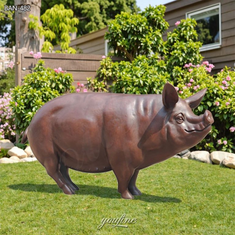 large outdoor pig statue
