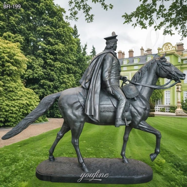 man riding horse statue