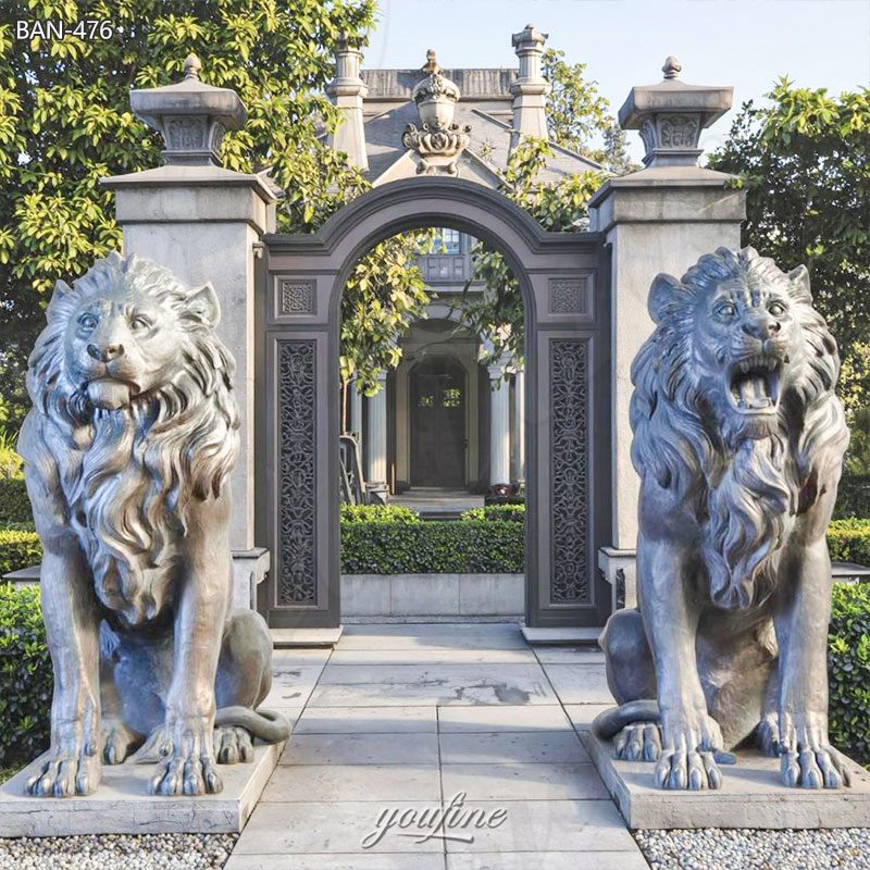 lion sculptures outdoor