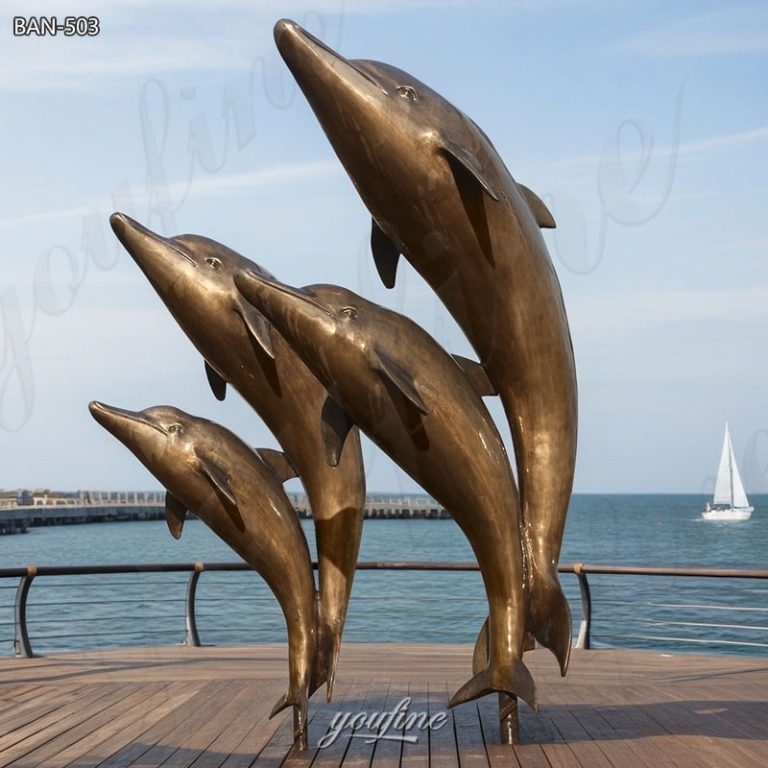 copper dolphin statue