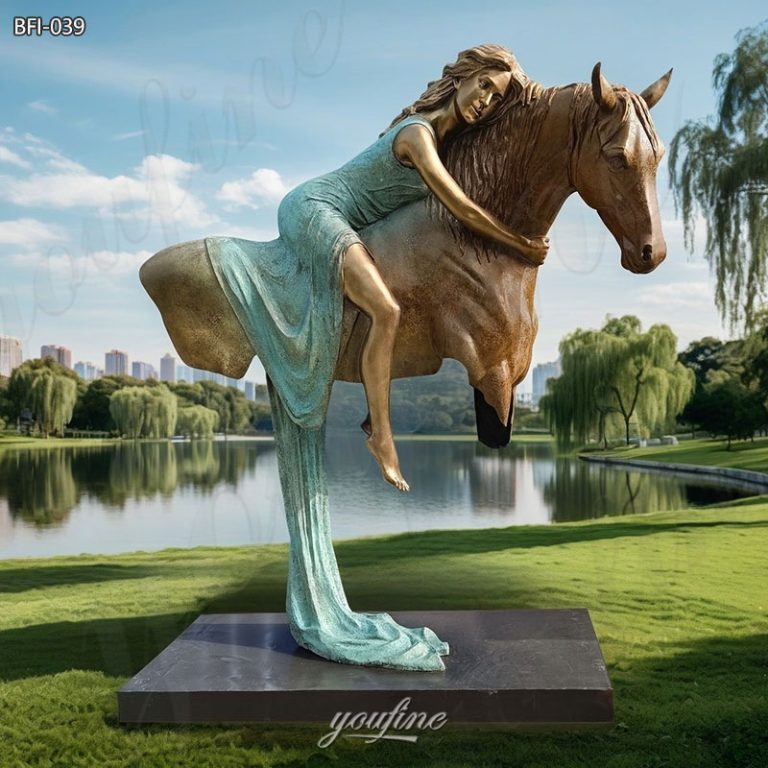 girl and horse statue