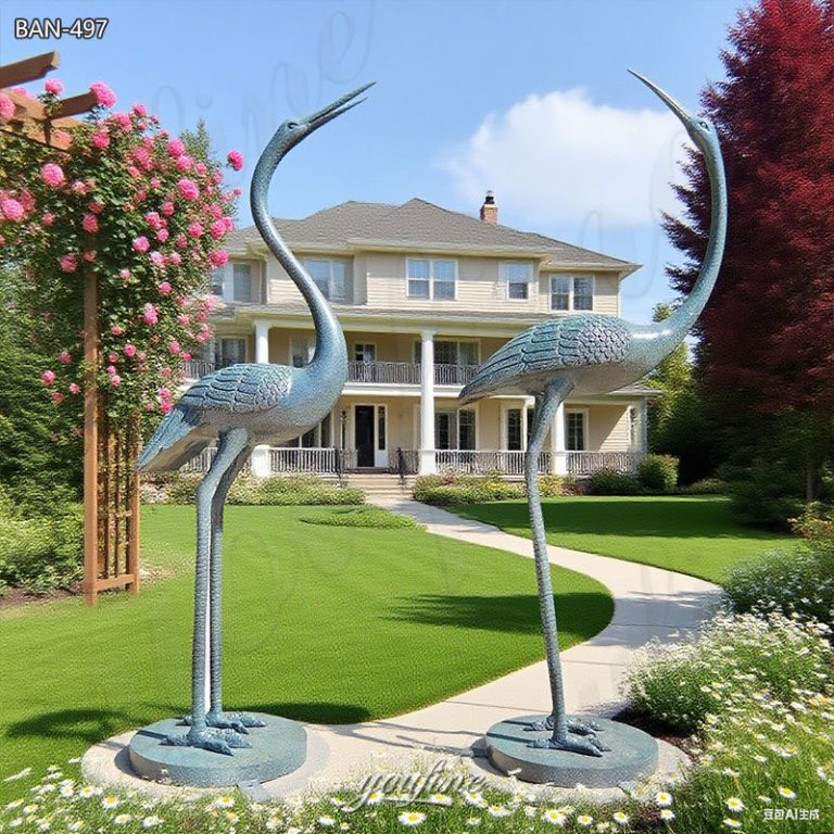 heron statue for pond