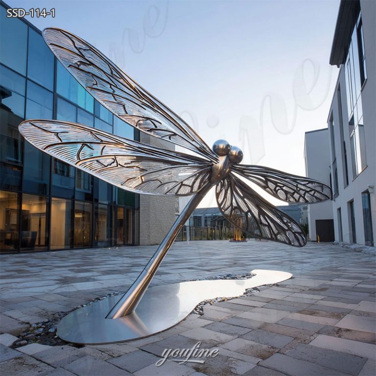 metal dragonfly sculptures