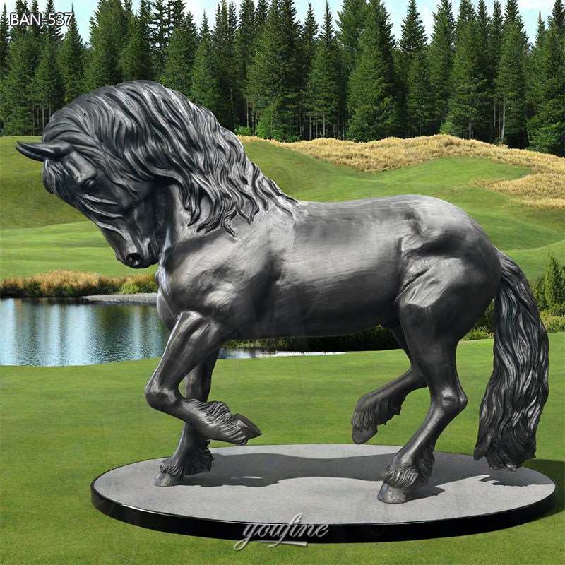 Bronze Friesian Horse Sculpture