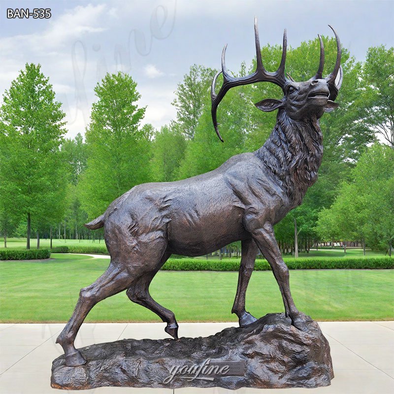Bronze Large Reindeer Statue