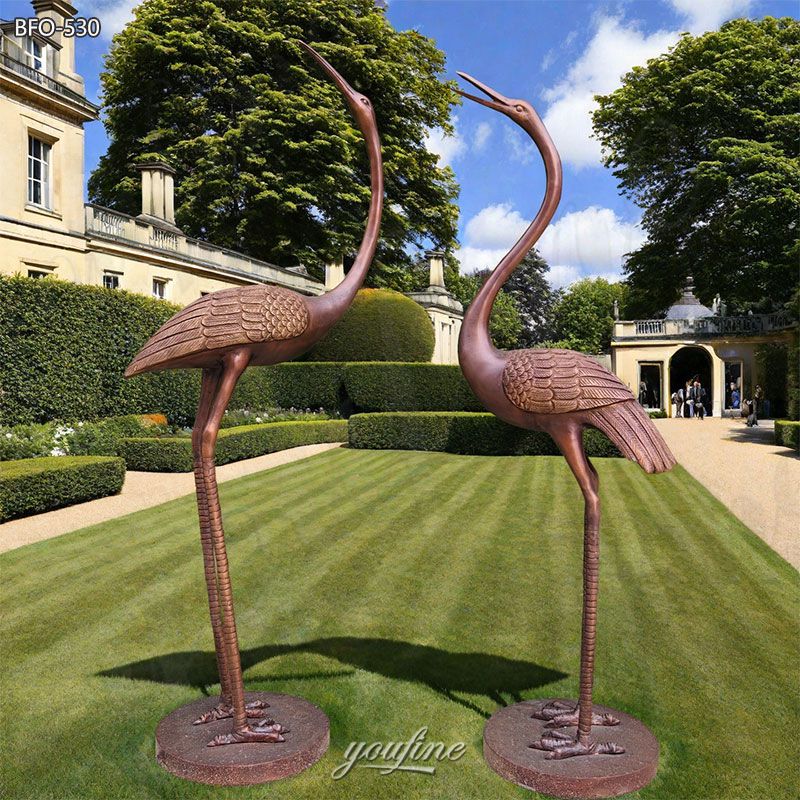 heron brass sculptures