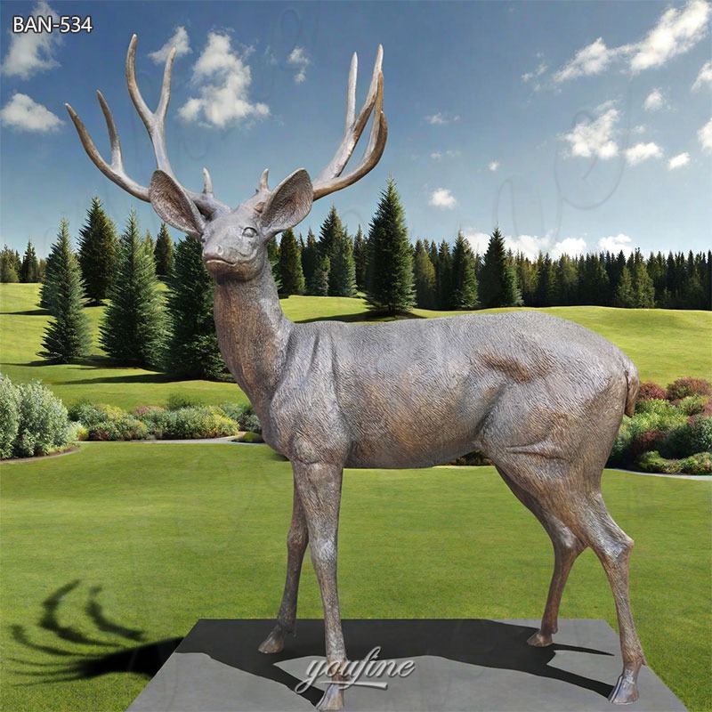 Bronze Lawn Deer Statues