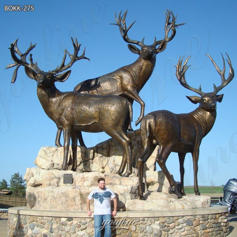 life size deer sculptures