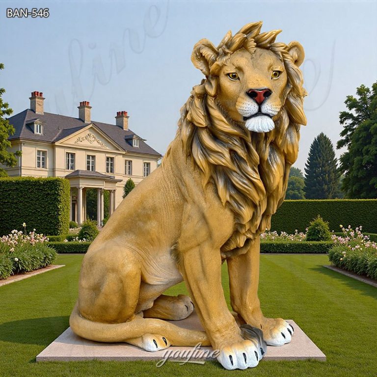 lion yard sculpture