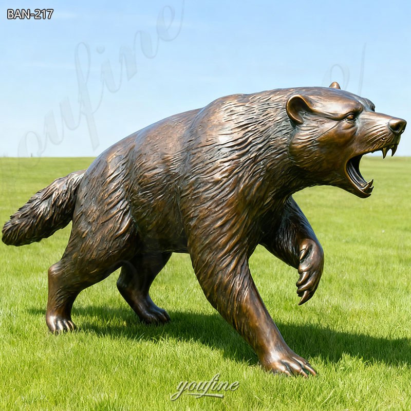 bronze wolverine sculpture