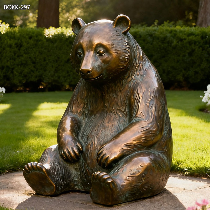 Bronze Sitting Outdoor Panda Statue
