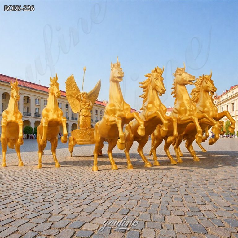 bronze Apollo Chariot statue