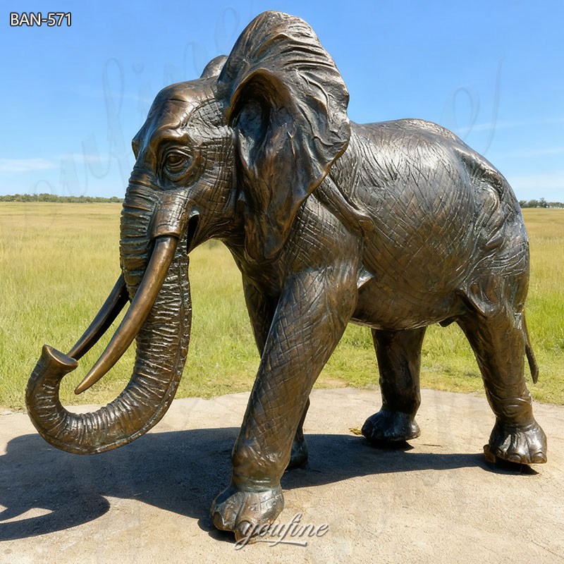 bronze big elephant statue