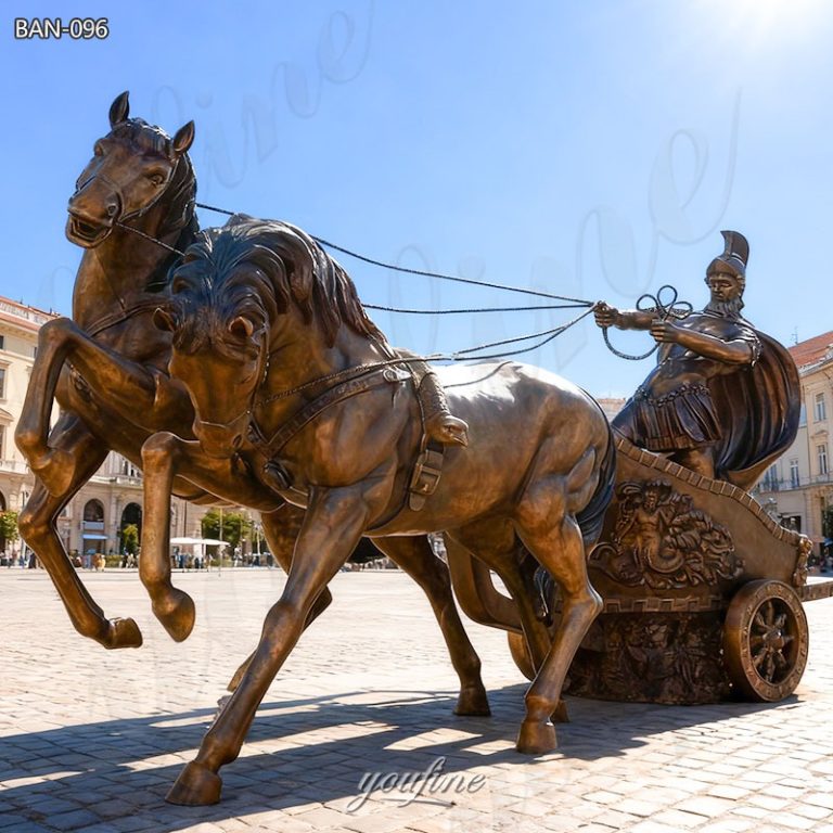 bronze chariot sculpture