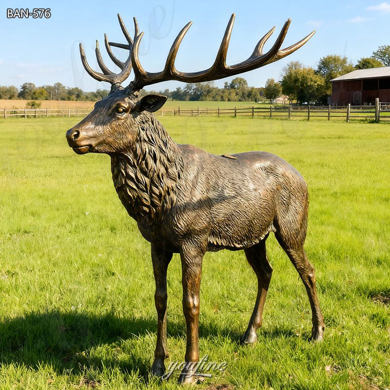 elk yard statue