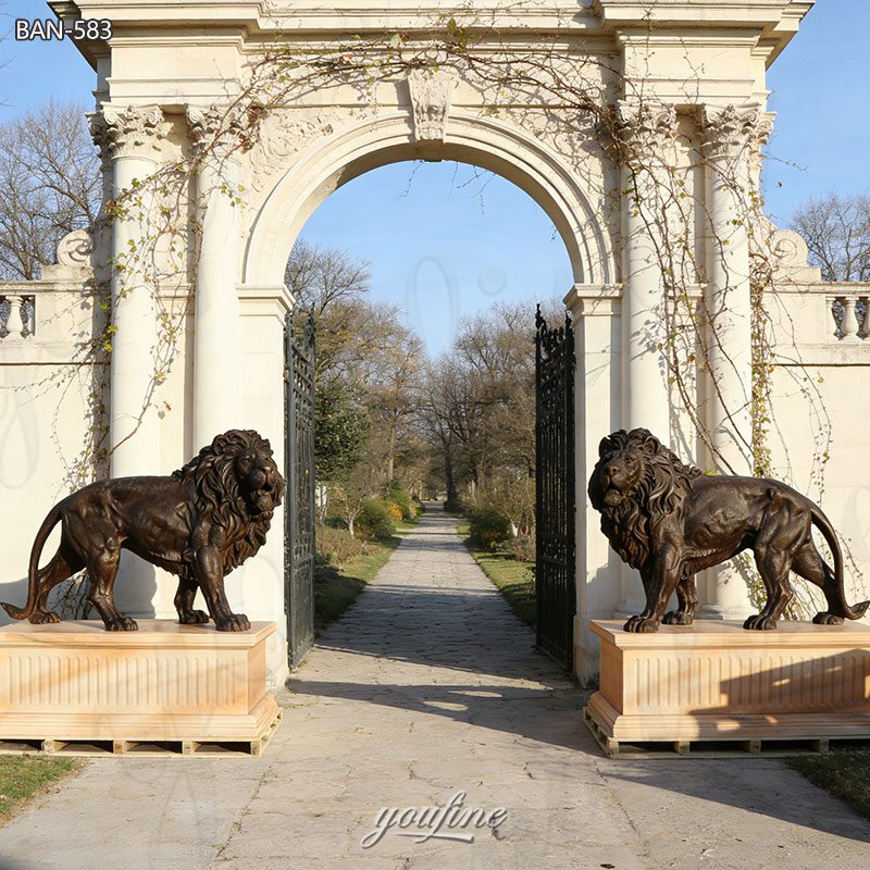 Bronze Large Outdoor Lion Statue for Sale