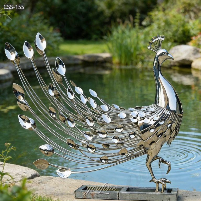 metal peacock sculpture