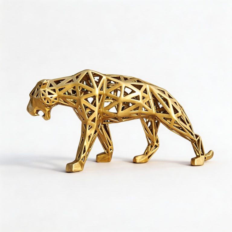 abstract leopard art sculpture for sale
