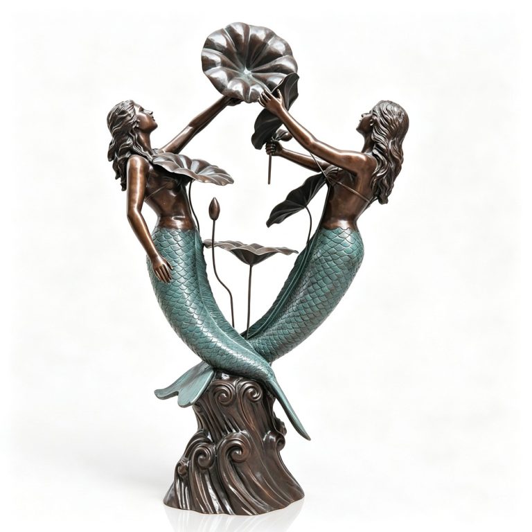 bronze large mermaid sculpture