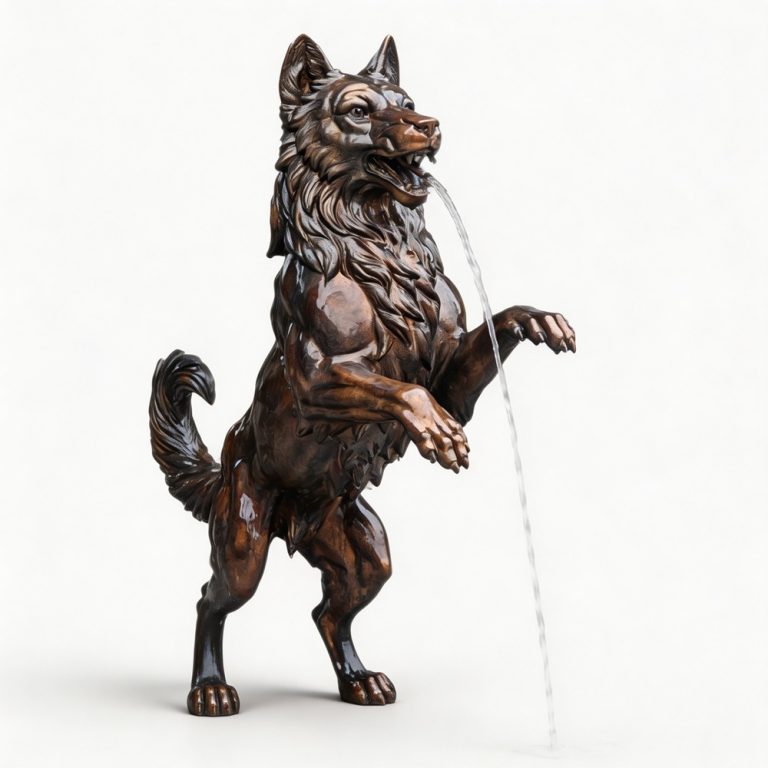 dog fountain statue for sale