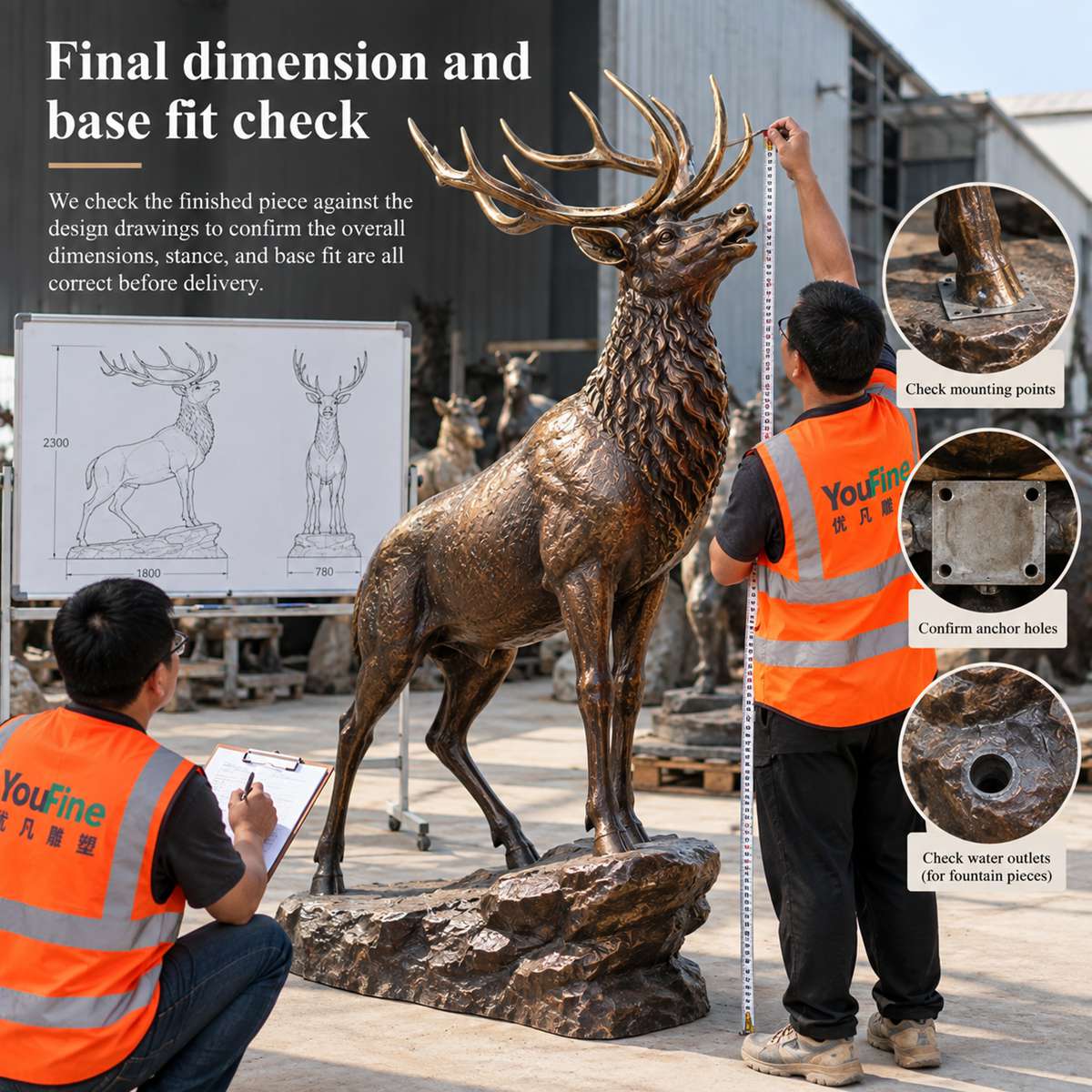 Final dimension and base fit check